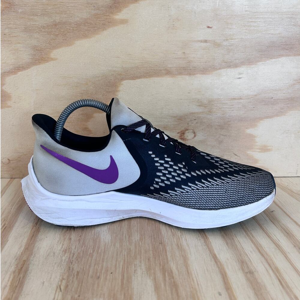 Nike -Air Zoom Winflo 6 -Running Shoes - Black/Gray - Women's - 9.5 - AQ8228-006 - Picture 5 of 9